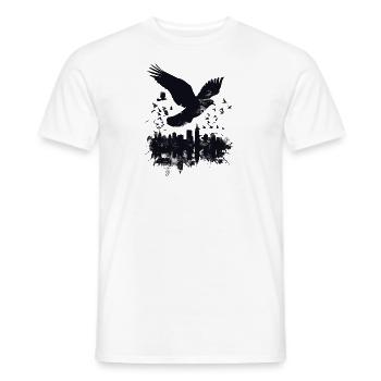 pigeon pigeon bird pigeon fancier flying - Men's T-Shirt - white - Front - AI Model Male 178 dark (178cm)