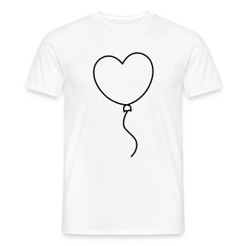 Herz Luftballon - Männer T-Shirt - Weiß - Vorne - AI Model Male 178 dark (178cm)