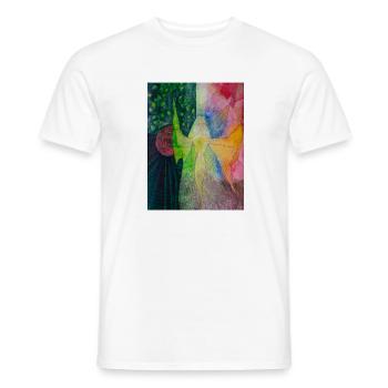 ©Otherworldly Angel - by Xenia Nitzberg - Männer T-Shirt - Weiß - Vorne - AI Model Male 178 dark (178cm)
