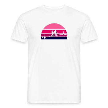 Wandern mit Herz - Männer T-Shirt - Weiß - Vorne - AI Model Male 178 dark (178cm)