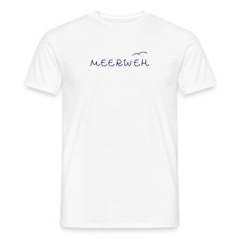meerweh & möwe - Männer T-Shirt - Weiß - Vorne - AI Model Male 178 dark (178cm)