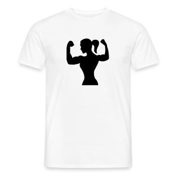 fitness woman - Men's T-Shirt - white - Front - AI Model Male 178 dark (178cm)
