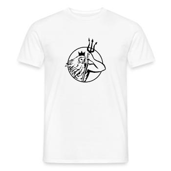 poseidon triton - Men's T-Shirt - white - Front - AI Model Male 178 dark (178cm)