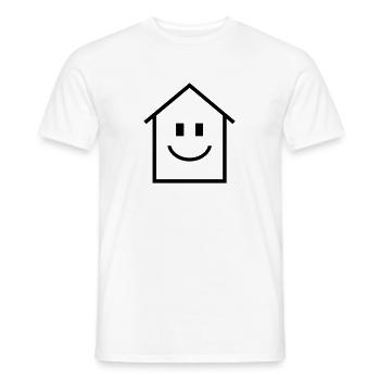 House - Men's T-Shirt - white - Front - AI Model Male 178 dark (178cm)
