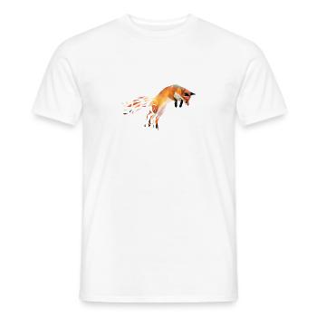 Fox geometric motif - Men's T-Shirt - white - Front - AI Model Male 178 dark (178cm)