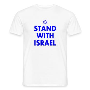Stand with israel - Männer T-Shirt - Weiß - Vorne - AI Model Male 178 dark (178cm)