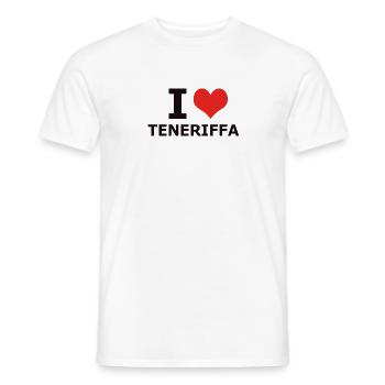 J'AIME TENERIFE - T-shirt homme - blanc - Devant - AI Model Male 178 dark (178cm)