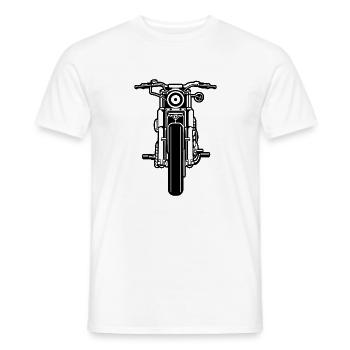 Motorcycle / Motorcycle 03_black - Men's T-Shirt - white - Front - AI Model Male 178 dark (178cm)