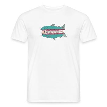 Cutted Fish - T-shirt homme - blanc - Devant - AI Model Male 178 dark (178cm)