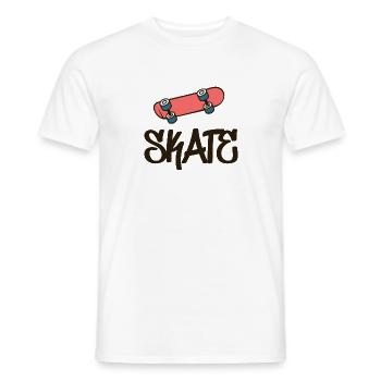 Skate Skateboard - T-shirt homme - blanc - Devant - AI Model Male 178 dark (178cm)