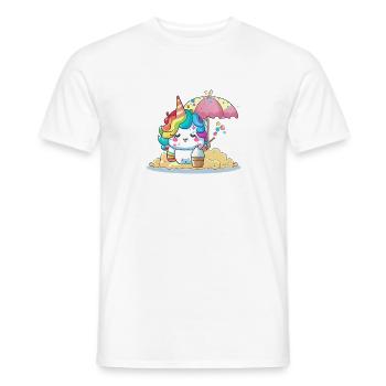 Magisches Einhorn - Sommer Edition - Männer T-Shirt - Weiß - Vorne - AI Model Male 178 dark (178cm)