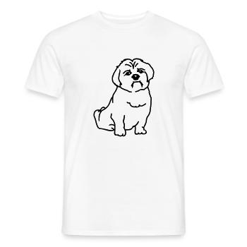 Shih Tzu - Men's T-Shirt - white - Front - AI Model Male 178 dark (178cm)