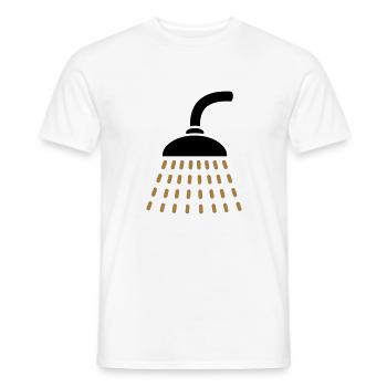 shower - Men's T-Shirt - white - Front - AI Model Male 178 dark (178cm)