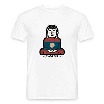 Laos - T-shirt homme - blanc - Devant - AI Model Male 178 dark (178cm)