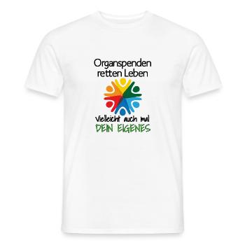 Organspenden retten Leben 24 - Männer T-Shirt - Weiß - Vorne - AI Model Male 178 dark (178cm)