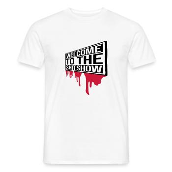 Blood Welcome Shitshow - T-shirt homme - blanc - Devant - AI Model Male 178 dark (178cm)