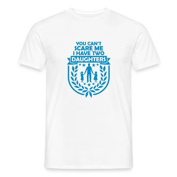 I have two daughters - Männer T-Shirt - Weiß - Vorne - AI Model Male 178 dark (178cm)