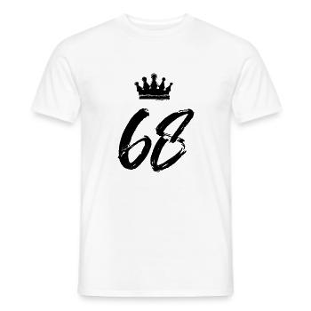 68 Zahl Krone - Männer T-Shirt - Weiß - Vorne - AI Model Male 178 dark (178cm)