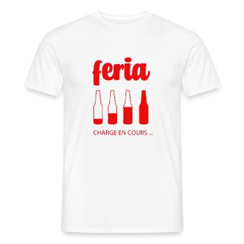 Feria alcool chargement en cours - T-shirt homme - blanc - Devant - AI Model Male 178 dark (178cm)