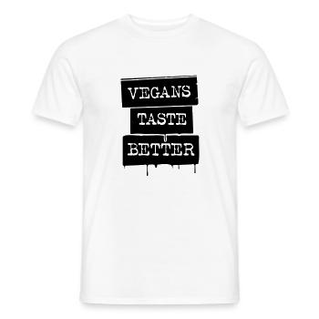 VEGANS TASTE BETTER - Männer T-Shirt - Weiß - Vorne - AI Model Male 178 dark (178cm)