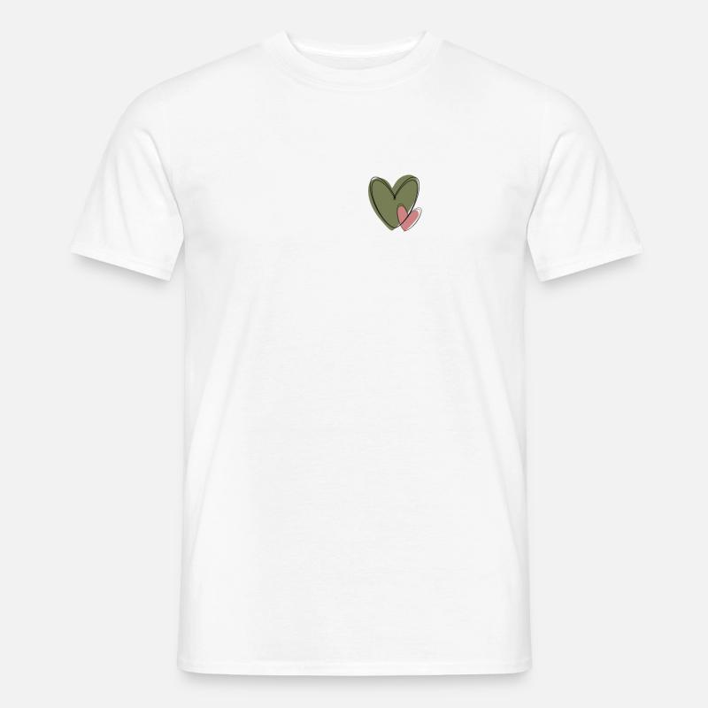 Herzchen - Männer T-Shirt - Weiß