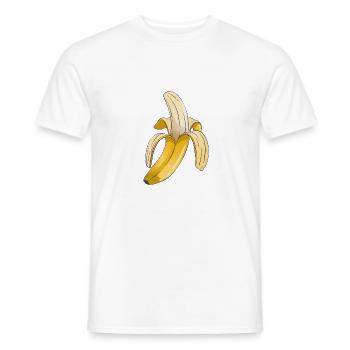 banane - harte Schale, weicher Kern - Männer T-Shirt - Weiß - Vorne - AI Model Male 178 dark (178cm)