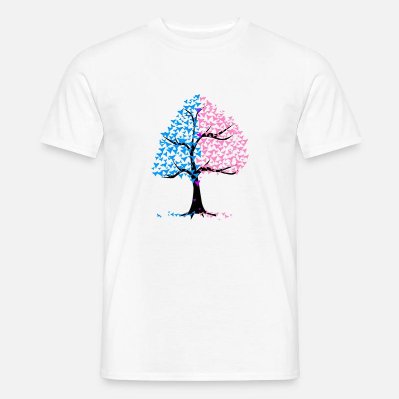 Junge Mädchen Herzen Baum - Männer T-Shirt - Weiß