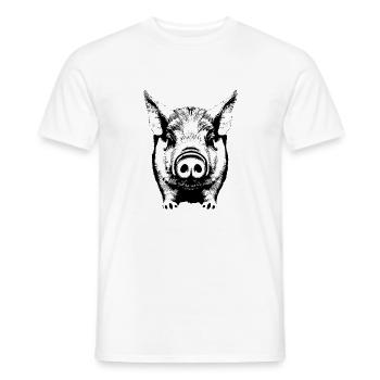 pig sweet pigs pigs animal animals 3 - Men's T-Shirt - white - Front - AI Model Male 178 dark (178cm)