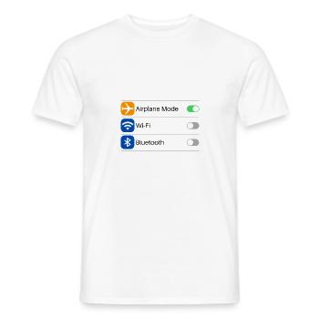 Flugmodus Einstellung - Männer T-Shirt - Weiß - Vorne - AI Model Male 178 dark (178cm)