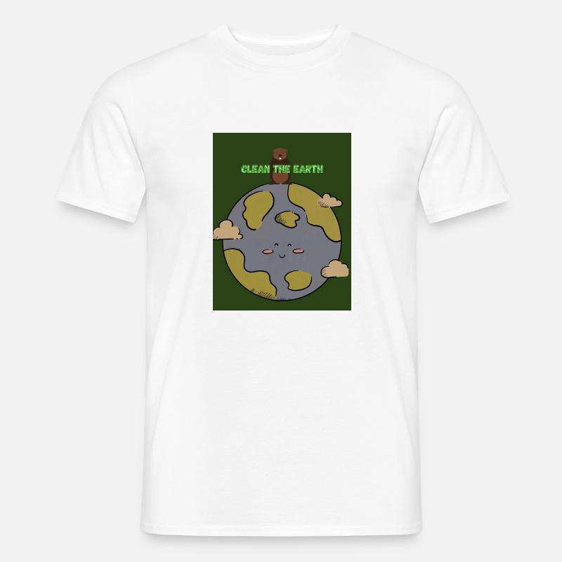 Clean the earth - Männer T-Shirt - Weiß
