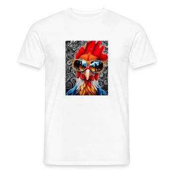 Sonnenbrille - Männer T-Shirt - Weiß - Vorne - AI Model Male 178 dark (178cm)