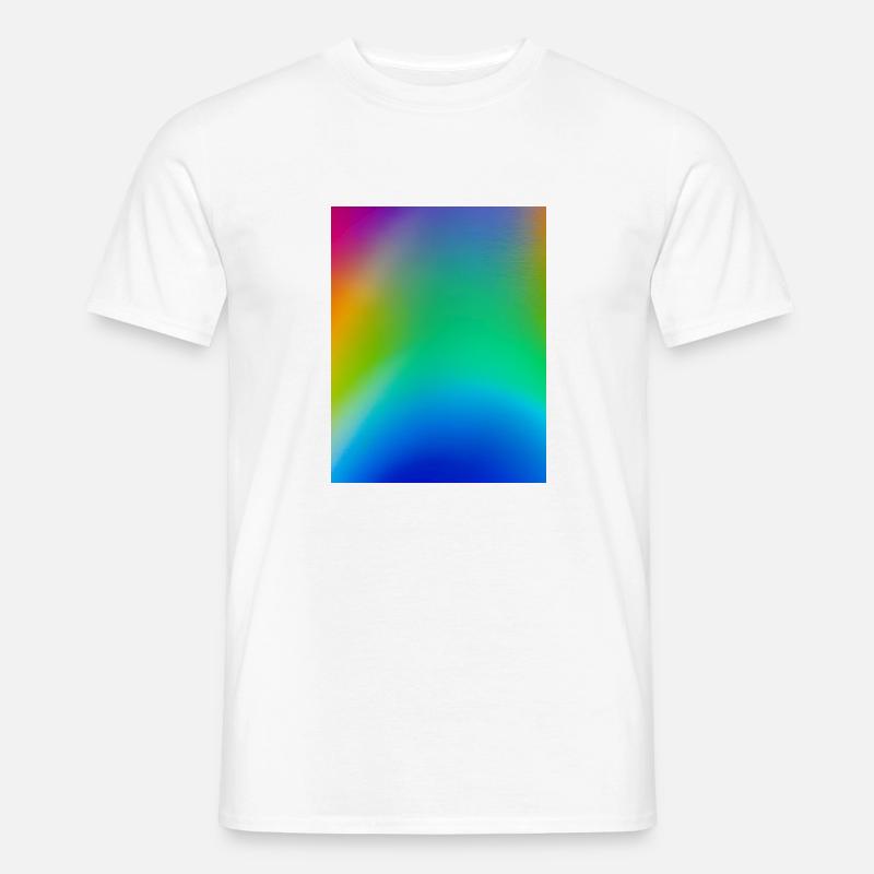 Sommer mit Regenbogenfarben - Männer T-Shirt - Weiß