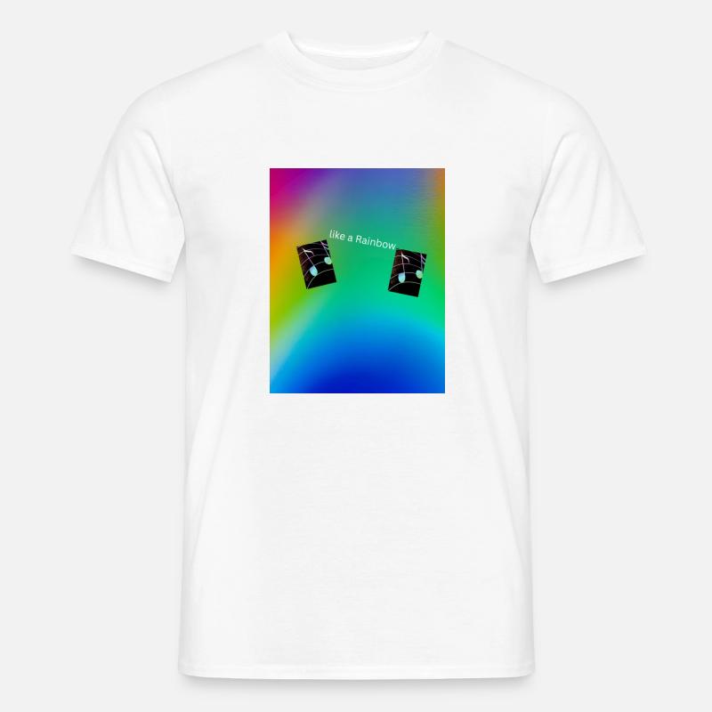 Sommer mit Regenbogenfarben - Männer T-Shirt - Weiß