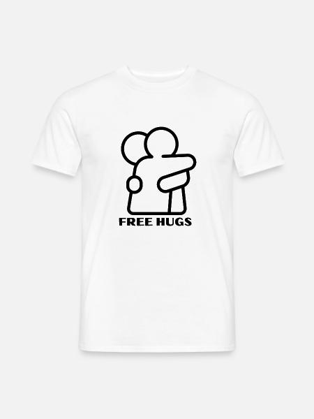 Free hugs - Männer T-Shirt - Weiß