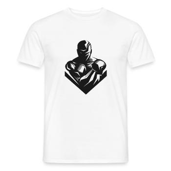 Armoiries de boxer - T-shirt homme - blanc - Devant - AI Model Male 178 dark (178cm)