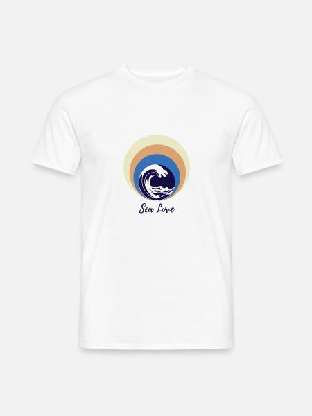 Sea Love - Männer T-Shirt - Weiß