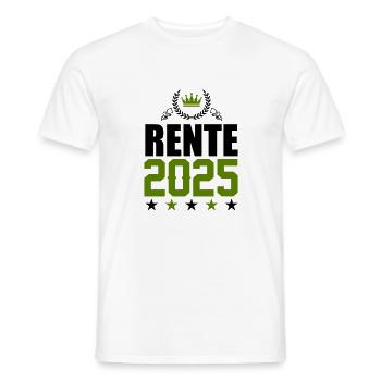 rente 2025 - Männer T-Shirt - Weiß - Vorne - AI Model Male 178 dark (178cm)