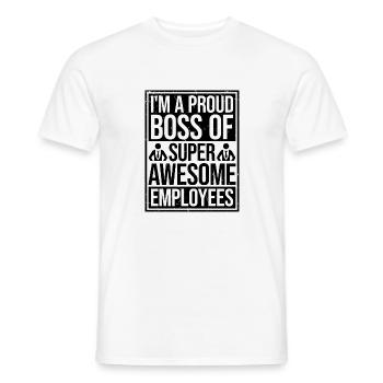 I'm A Proud Chef Of Super Awesome Employees Job - Men's T-Shirt - white - Front - AI Model Male 178 dark (178cm)