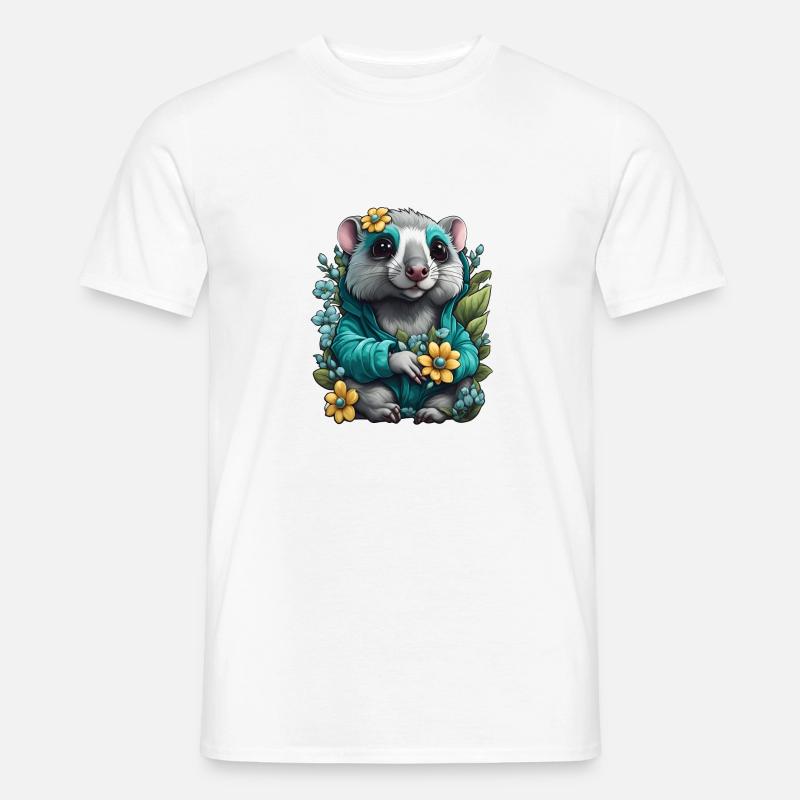 Lady O(possum) - Männer T-Shirt - Weiß
