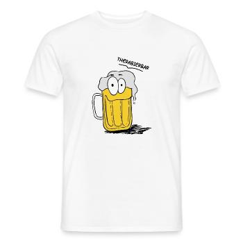 Funny Beer Picture Therabar - Men's T-Shirt - white - Front - AI Model Male 178 dark (178cm)