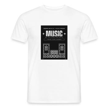 Musik4 - Männer T-Shirt - Weiß - Vorne - AI Model Male 178 dark (178cm)