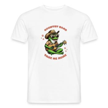 Country Road Take Me Home - Men's T-Shirt - white - Front - AI Model Male 178 dark (178cm)