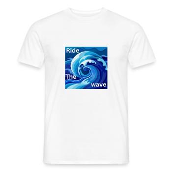 ride the wave - Männer T-Shirt - Weiß - Vorne - AI Model Male 178 dark (178cm)