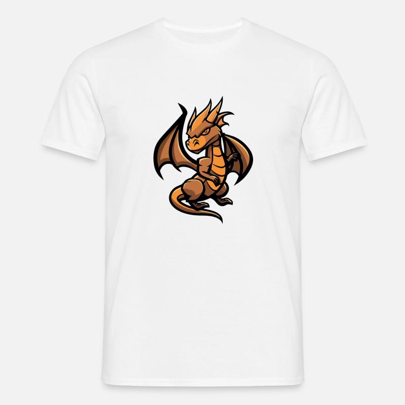 Drache Drage - T-shirt til herrer - hvid
