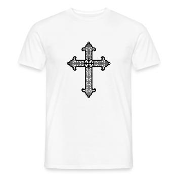 Kreuz - alt - Männer T-Shirt - Weiß - Vorne - AI Model Male 178 dark (178cm)
