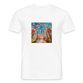 Süßigkeiten Wunderland - Männer T-Shirt - Weiß - Vorne - AI Model Male 178 dark (178cm)