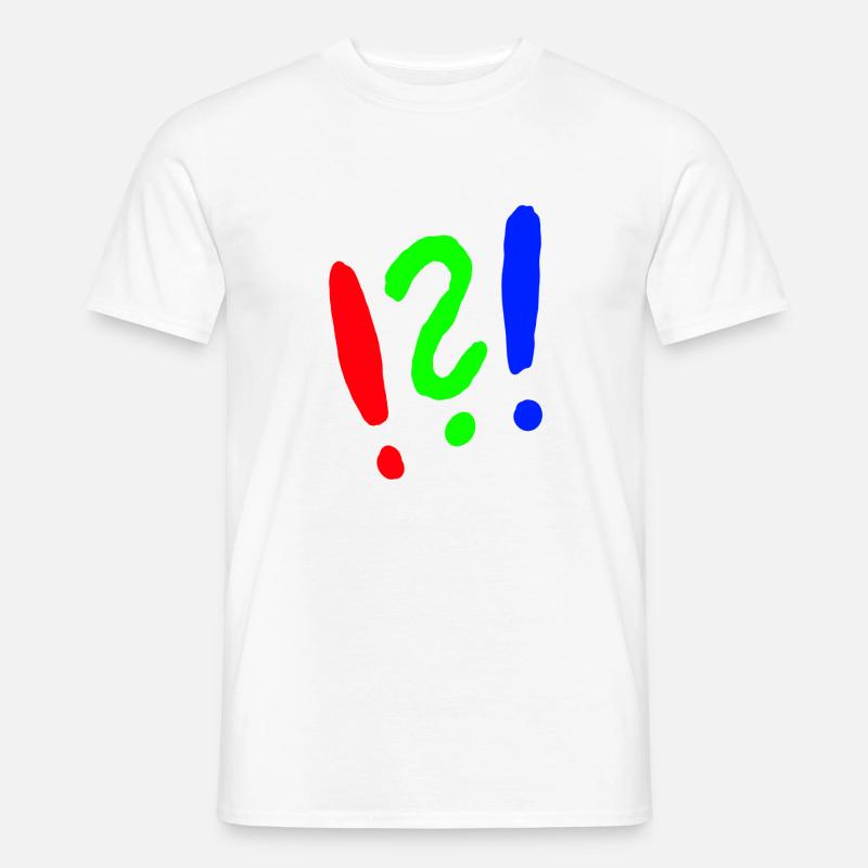 Ausrufezeichen/Fragezeichen comic style - Männer T-Shirt - Weiß