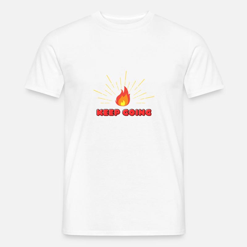 KEEP GOING never give up - Männer T-Shirt - Weiß