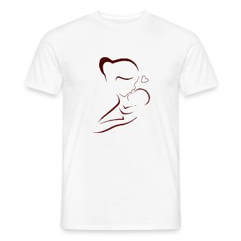 Mama liebt dich Mama Blumen Frauen Valentinstag - Männer T-Shirt - Weiß - Vorne - AI Model Male 178 dark (178cm)