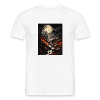 Magische Mondlandschaft - Männer T-Shirt - Weiß - Vorne - AI Model Male 178 dark (178cm)